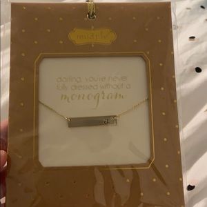 Letter A gold necklace